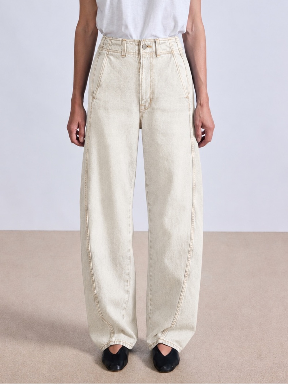 Apiece Apart Meridian Barrel Jeans Ecru (J3)